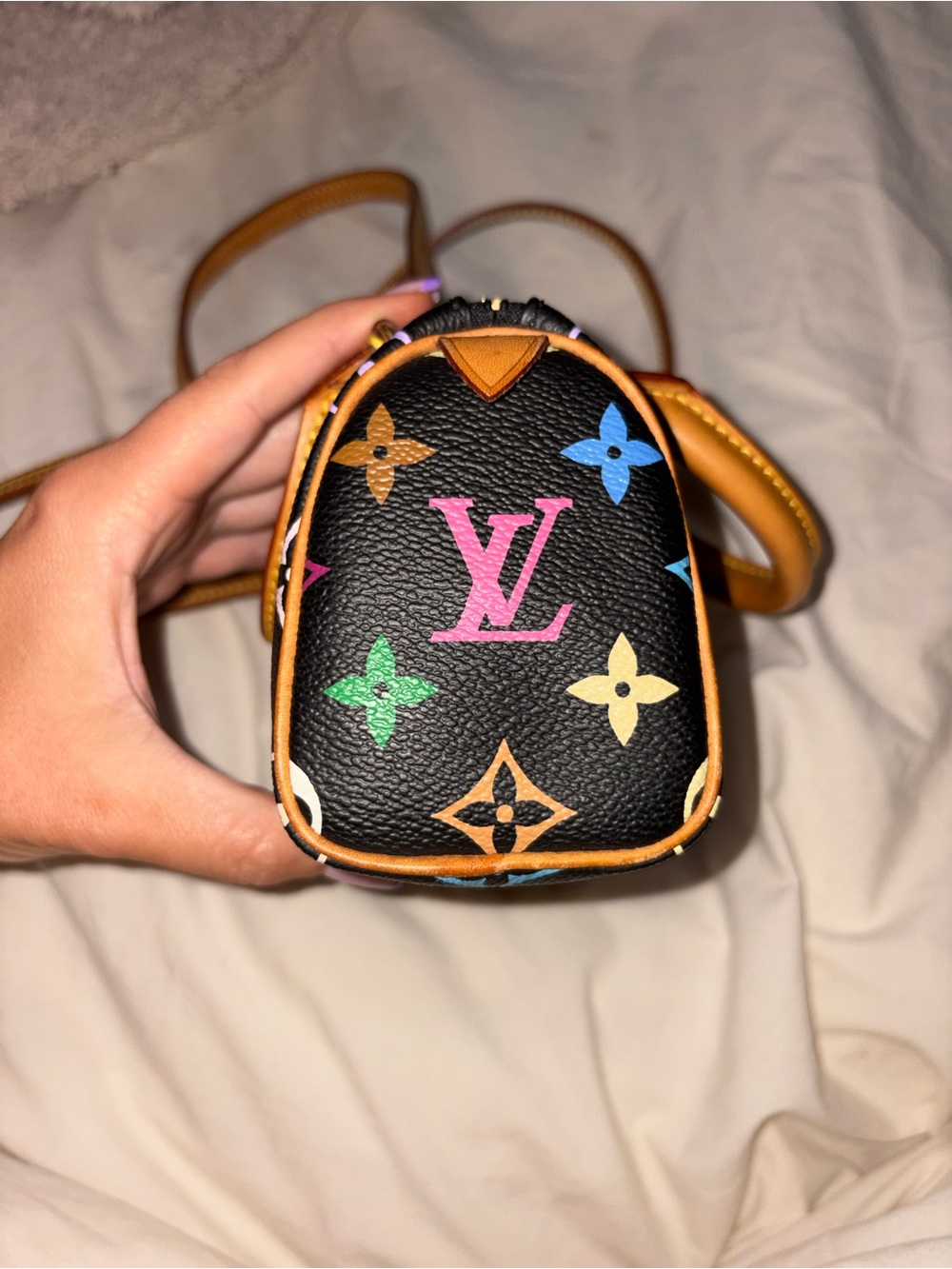 Louis Vuitton Vintage Murakami Multicolor Mini Nano Speedy with Shoulder Strap - Picture 3 of 9